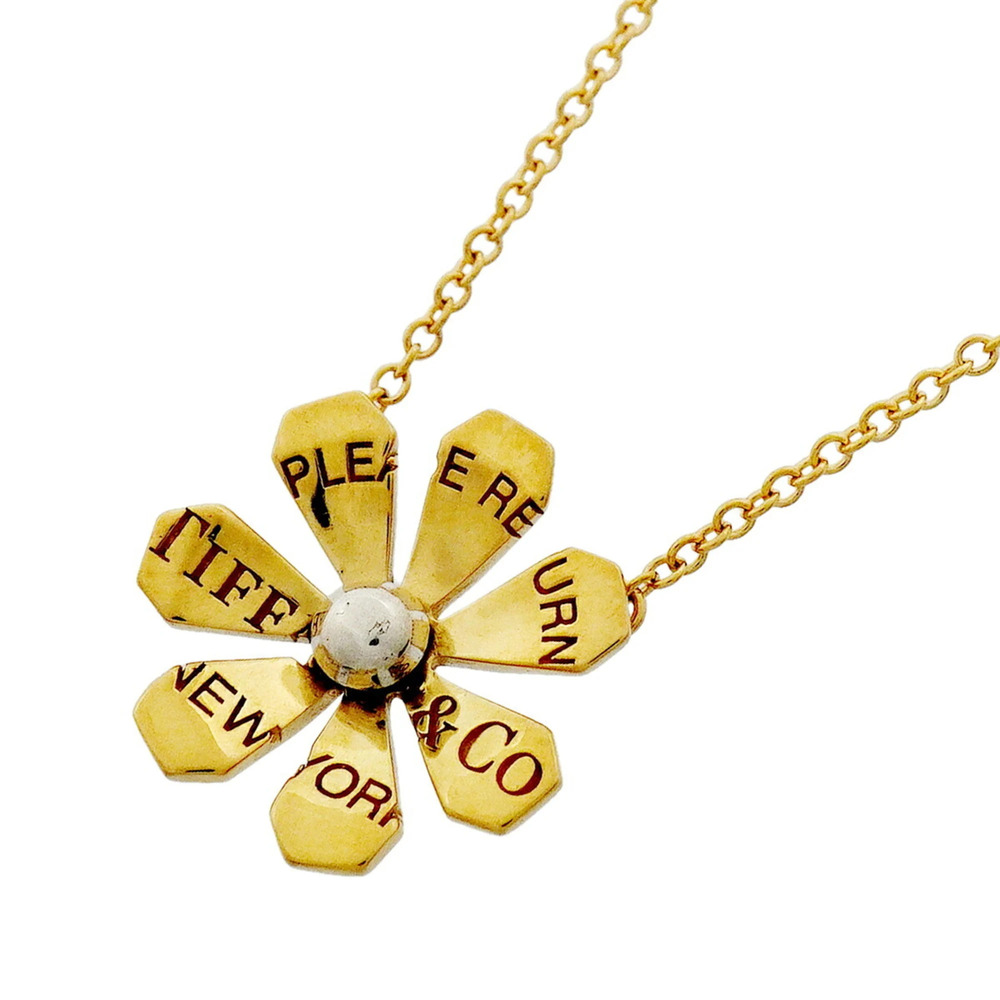 Tiffany & Co. Return to Love Bugs Flower Necklace, 18K Yellow Gold (KYG), Ste...